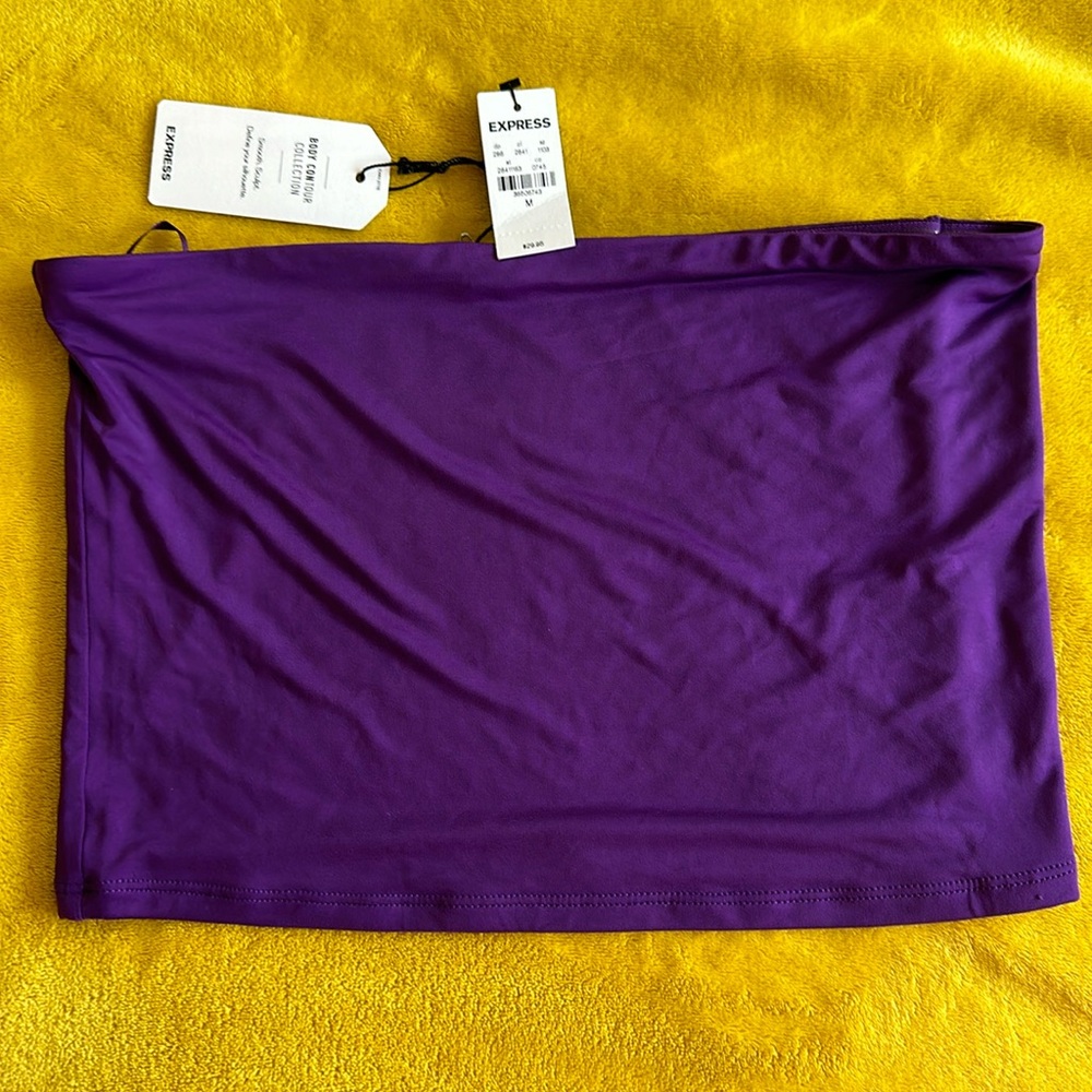 NWT Express Rich Purple Tube/ crop top. Size M
